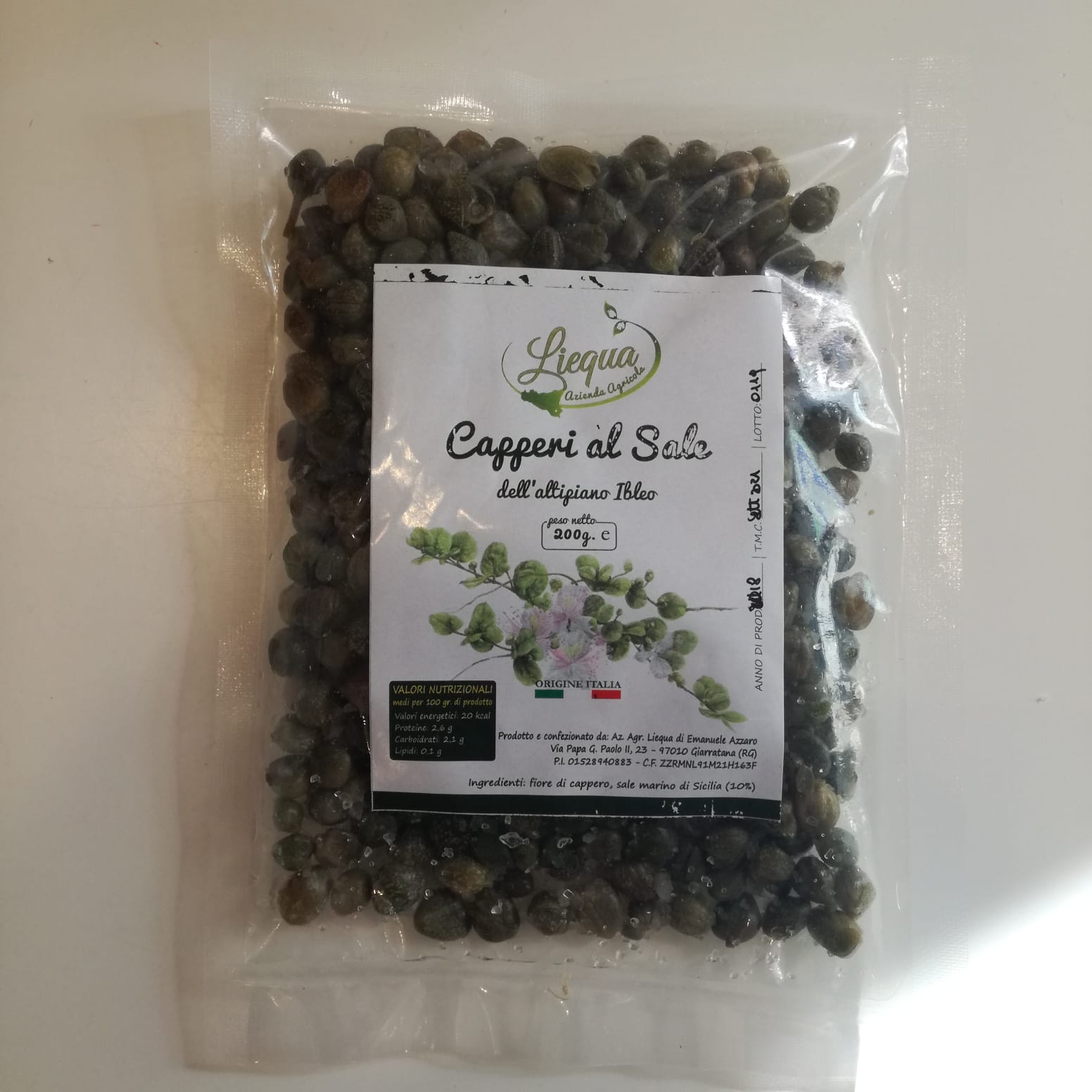 Capperi in Busta 200 g – Enoteca Il Barocco